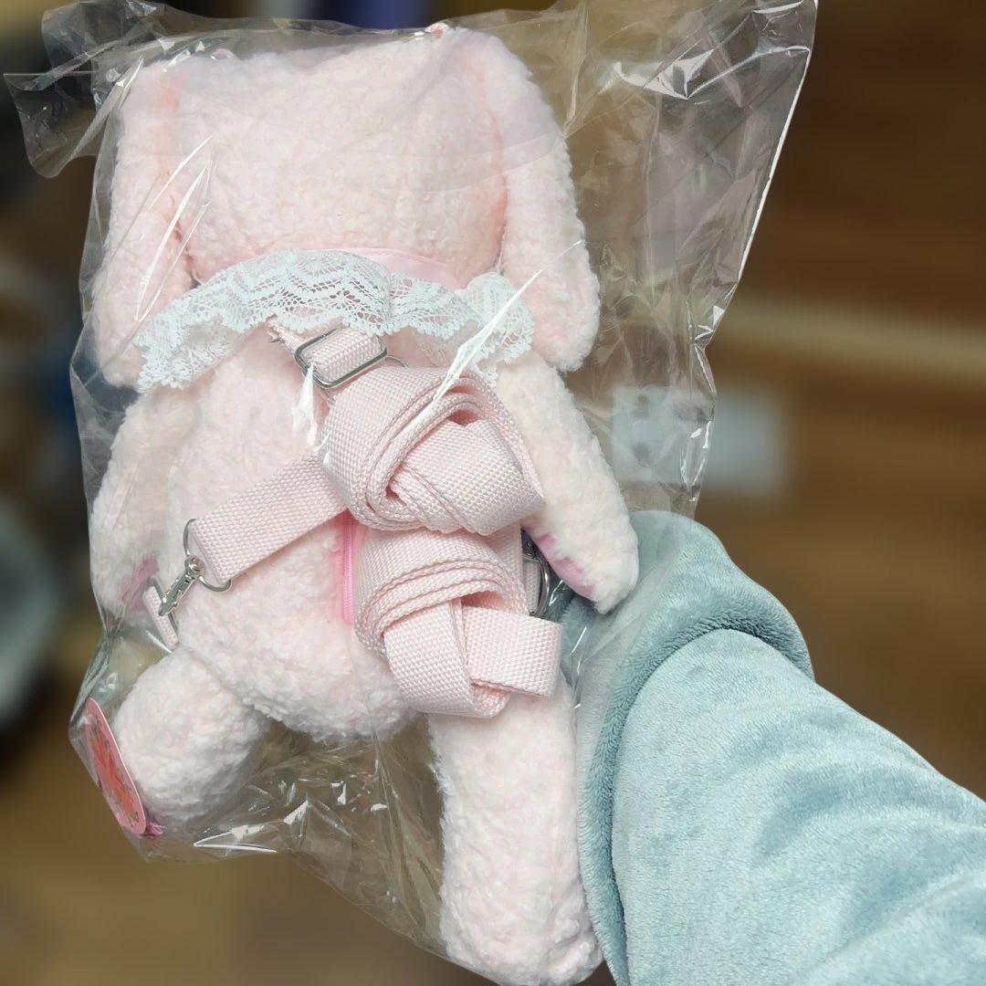 新品 BABY うさくみゃリュックミニ ピンク×ピンク、実物写真あり、42cm