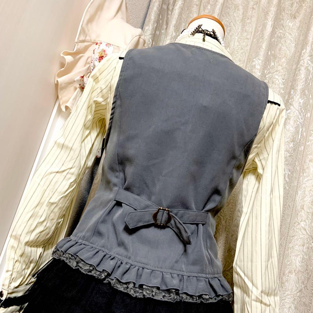 axes femme W編み上げベスト　グレー　クラロリ　Y2K 森ガール　新品