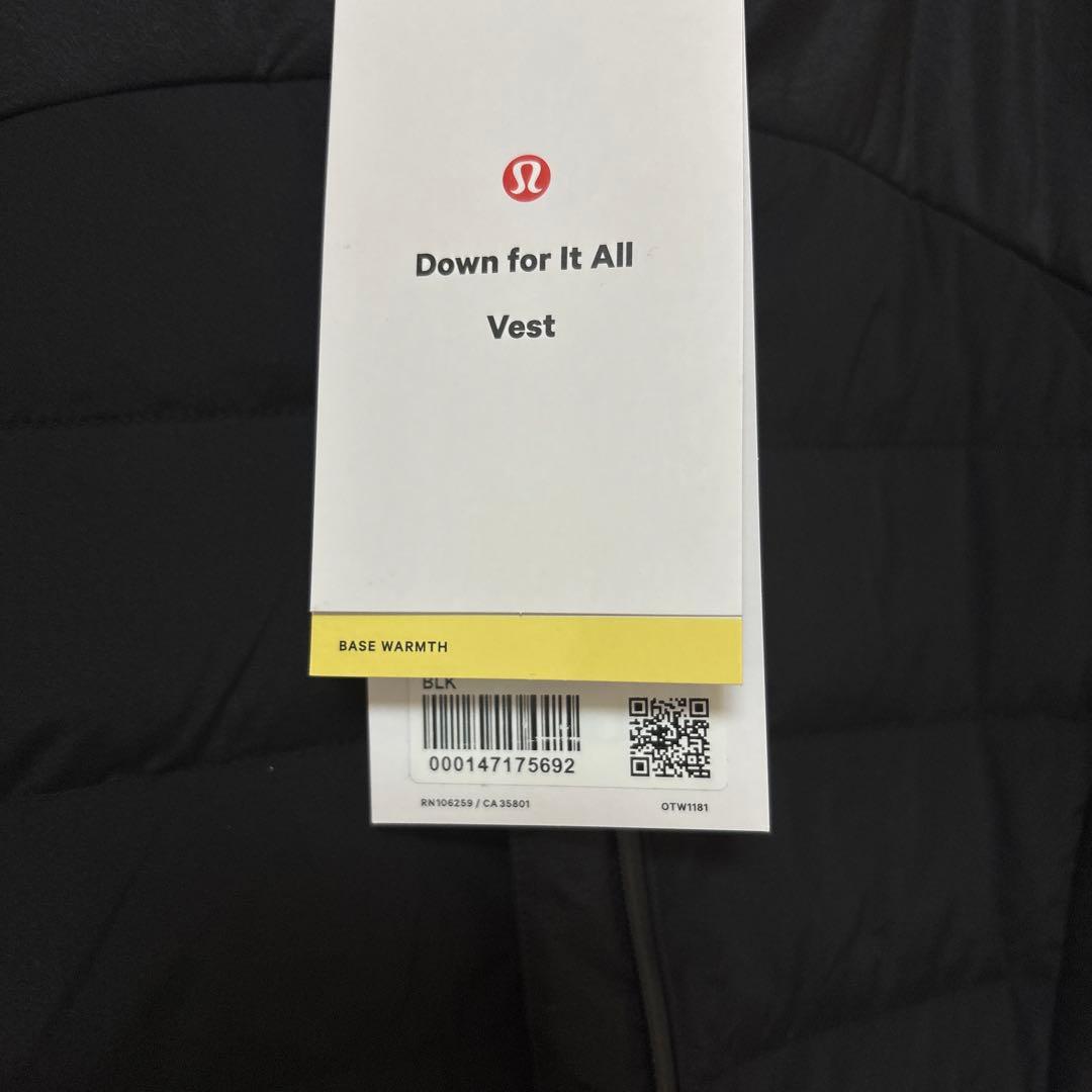 Lululemon Down for It All Vest ブラック