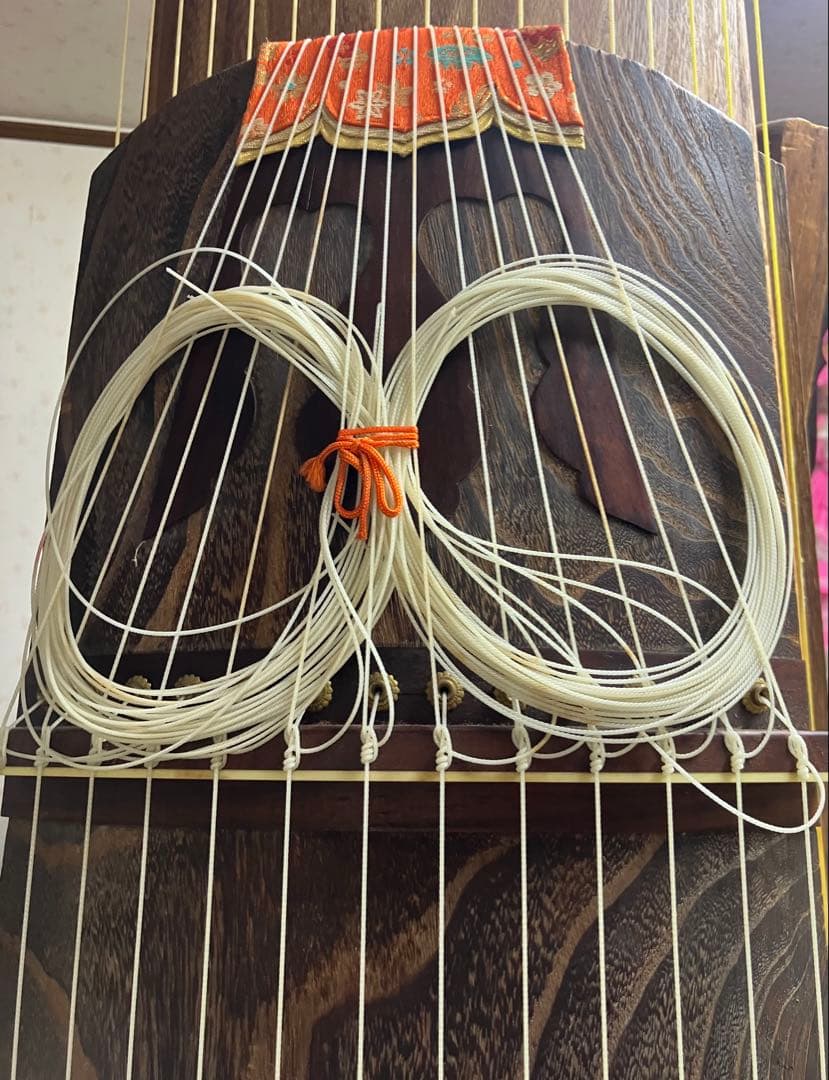 お琴です。13弦 並甲、すだれ彫り 箏曲部での自宅練習用に