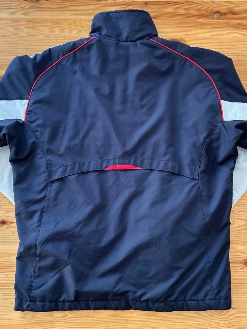 MIZUNO ミズノ ウォームアップウェア 上下セット サイズS 紺色×赤×白