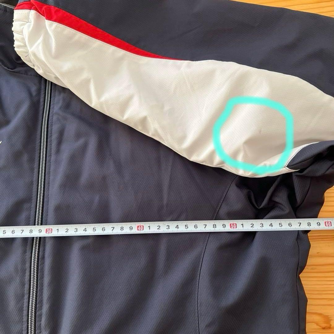 MIZUNO ミズノ ウォームアップウェア 上下セット サイズS 紺色×赤×白