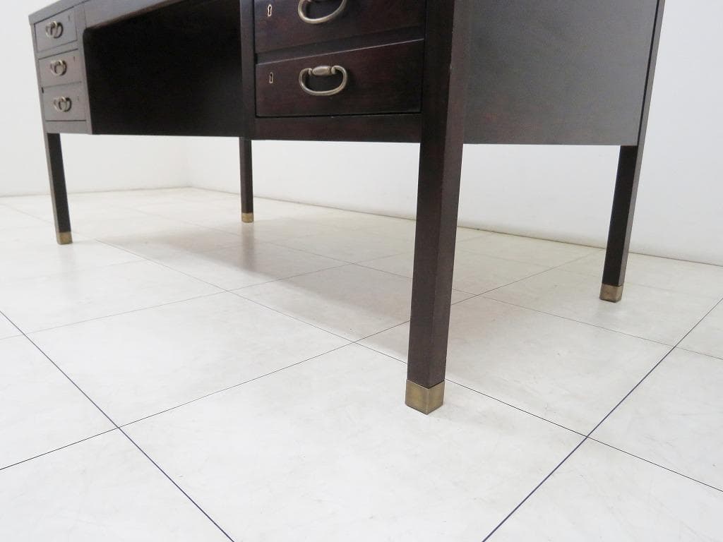 ヒッコリーチェア デスク 両袖机 マホガニー材 エグゼクティブ プレジデント