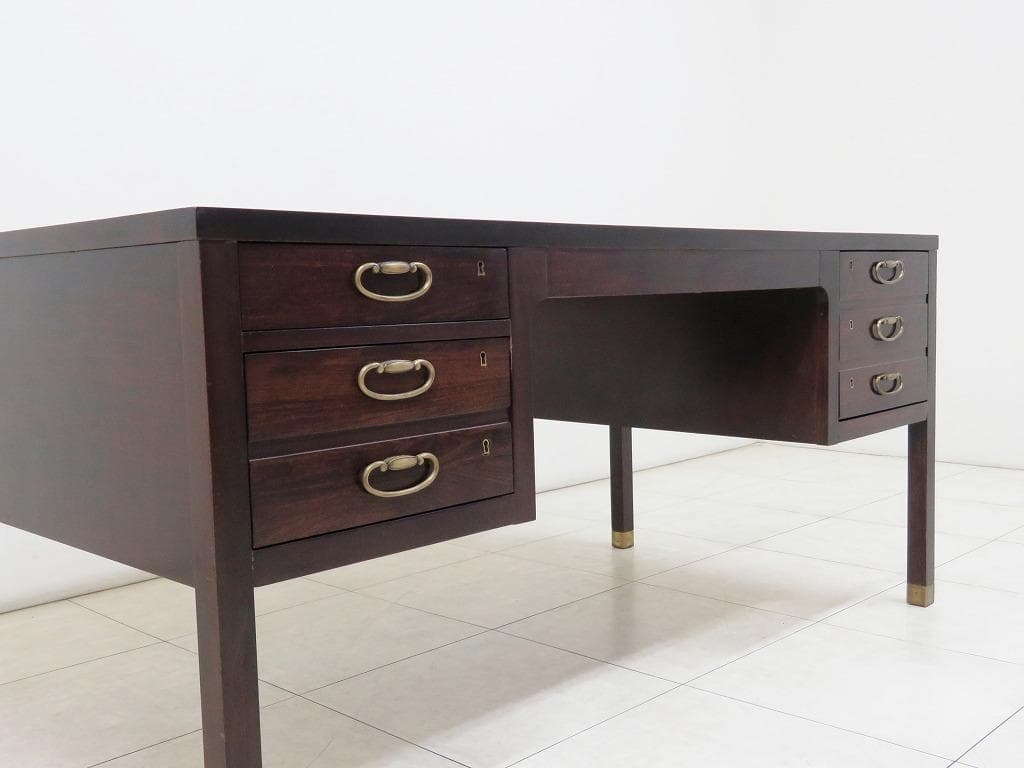 ヒッコリーチェア デスク 両袖机 マホガニー材 エグゼクティブ プレジデント