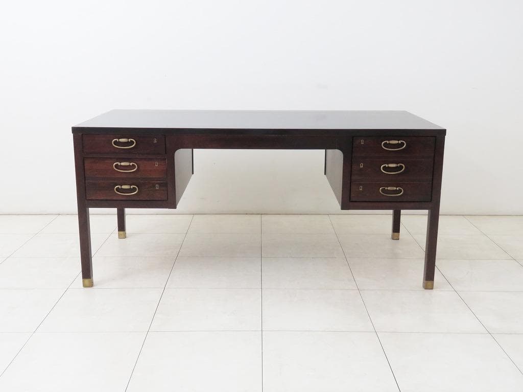 ヒッコリーチェア デスク 両袖机 マホガニー材 エグゼクティブ プレジデント