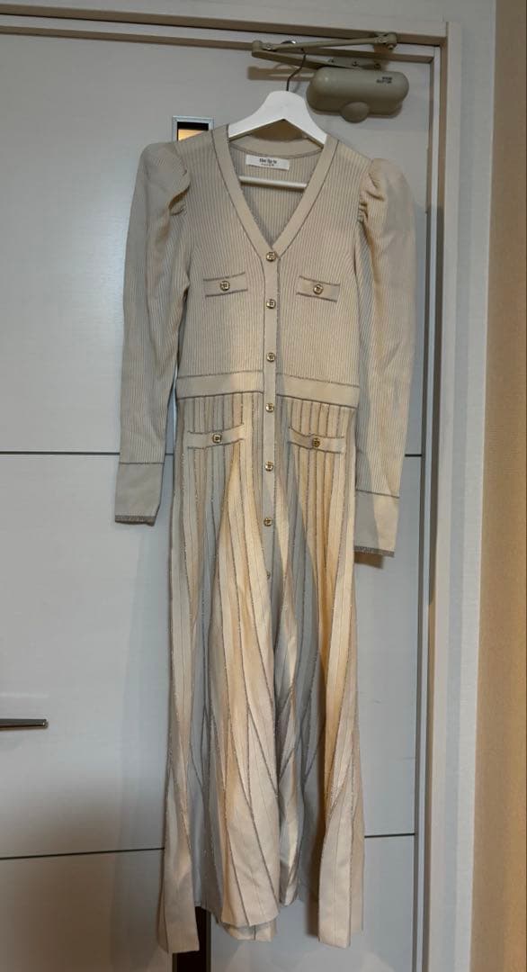 ワンピース herlipto Suite Room Knit Long Dress ecru