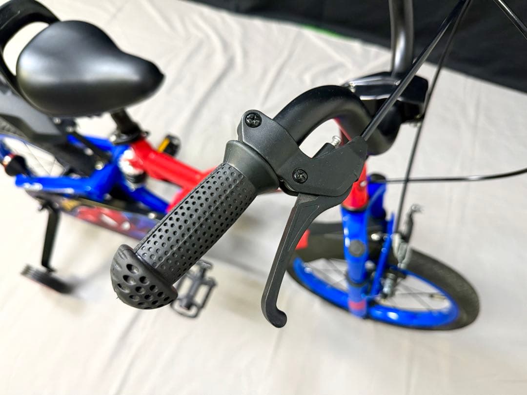 16インチ SPIDER-MAN 子供用自転車 補助輪付き サスペンション付き