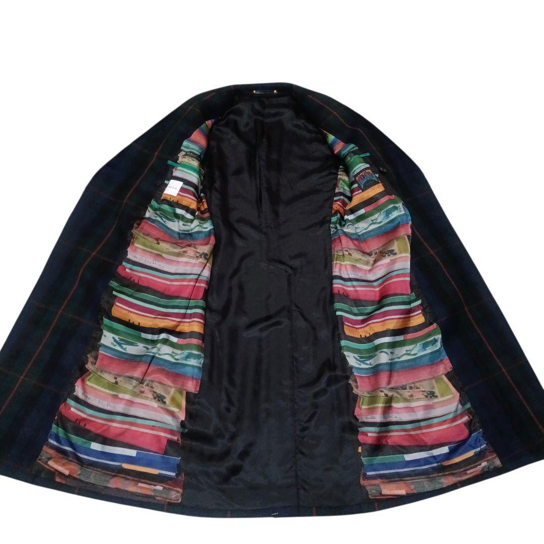 ✨Paul Smith 18AW ラムレザー切替 ダブルブレストチェスターコート