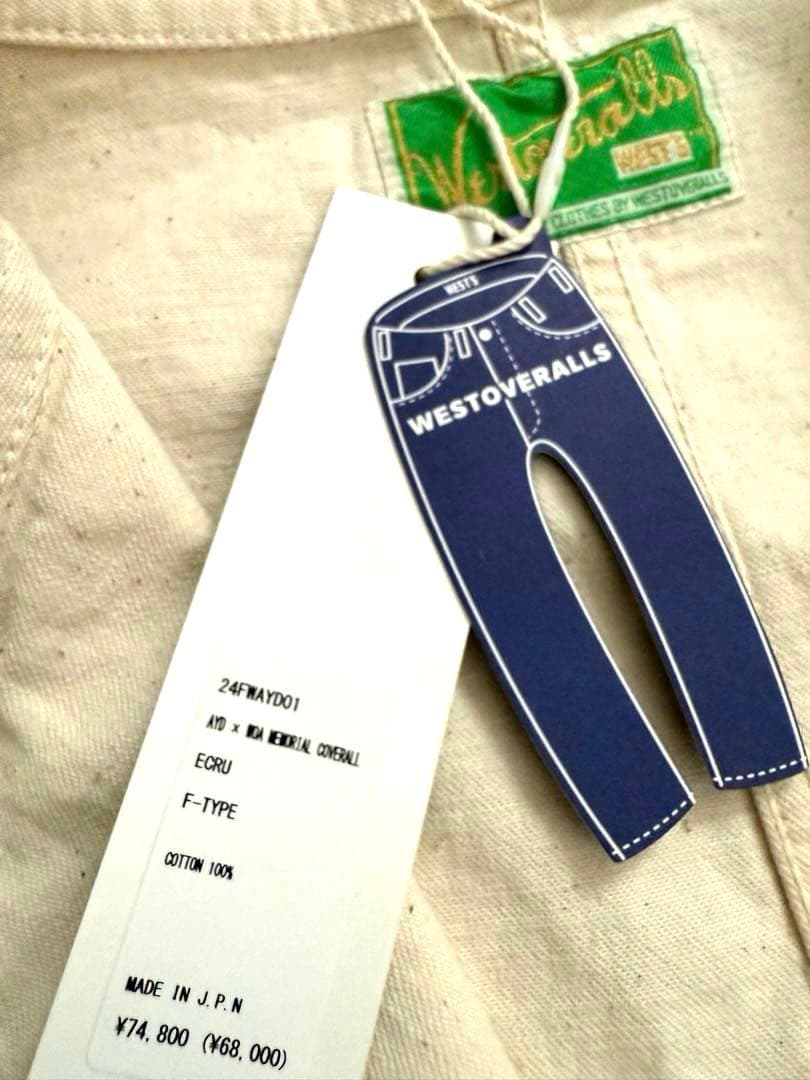 WESTOVERALLS メモリアル カバーオール F-TYPE エクリュ