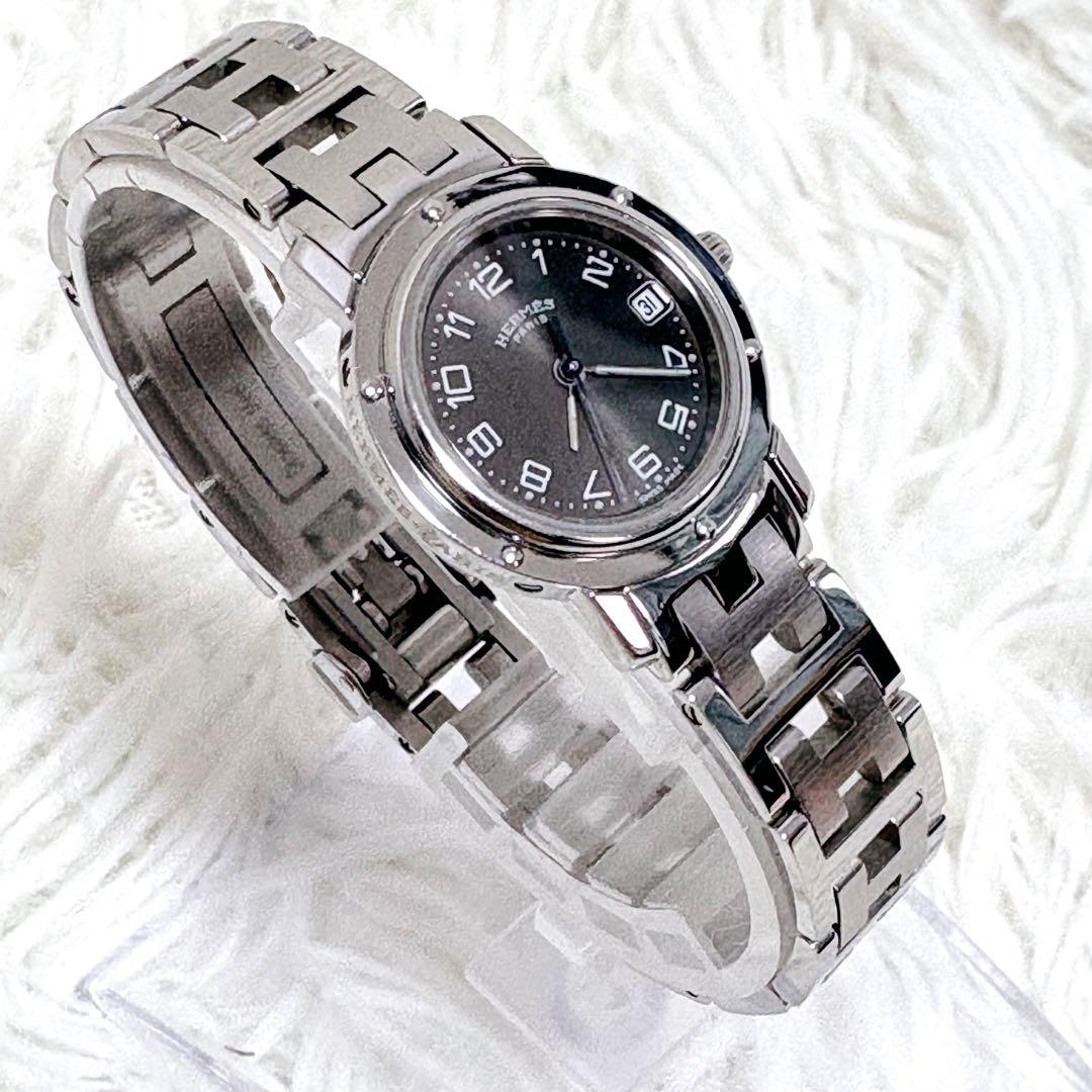 ✨極美品✨HERMES エルメス クリッパー 3針 デイト Hロゴ 純正ベルト