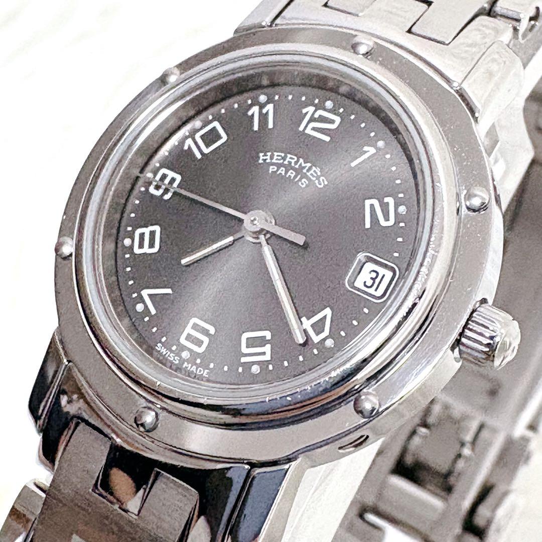 ✨極美品✨HERMES エルメス クリッパー 3針 デイト Hロゴ 純正ベルト