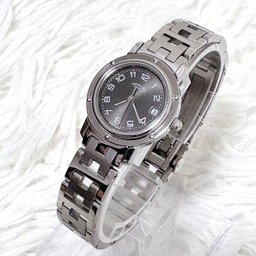 ✨極美品✨HERMES エルメス クリッパー 3針 デイト Hロゴ 純正ベルト