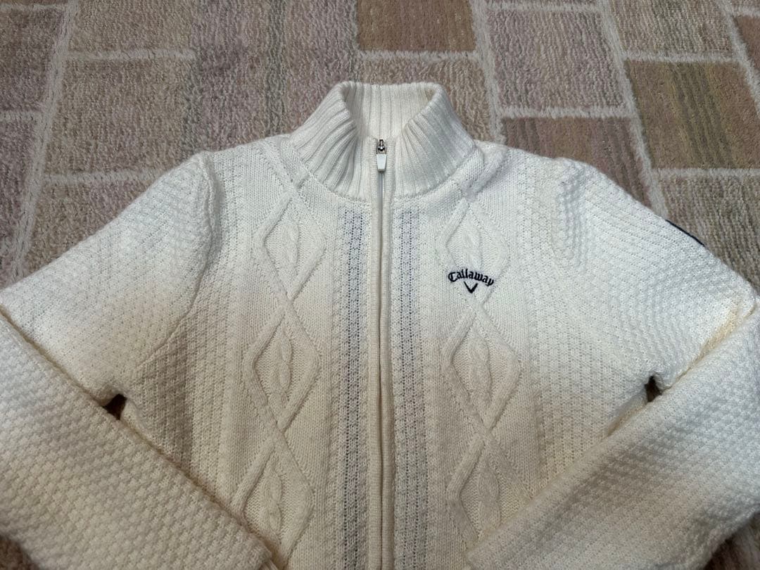 【未使用級】キャロウェイ Callaway ニット ダブルジップ ブルゾン S