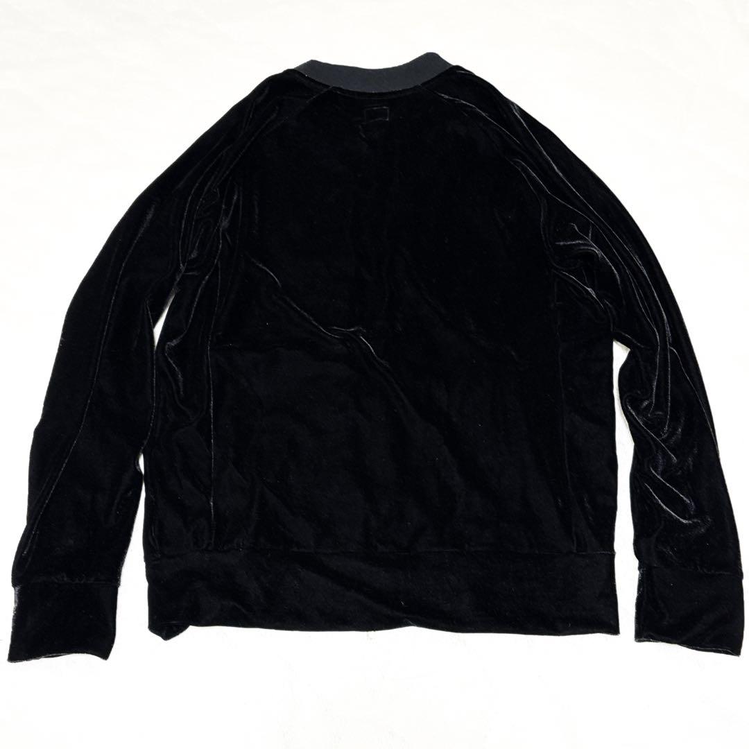 新品級✨adidas ベロア トラックジャケット 金 トレフォイル 黒 L 刺繍