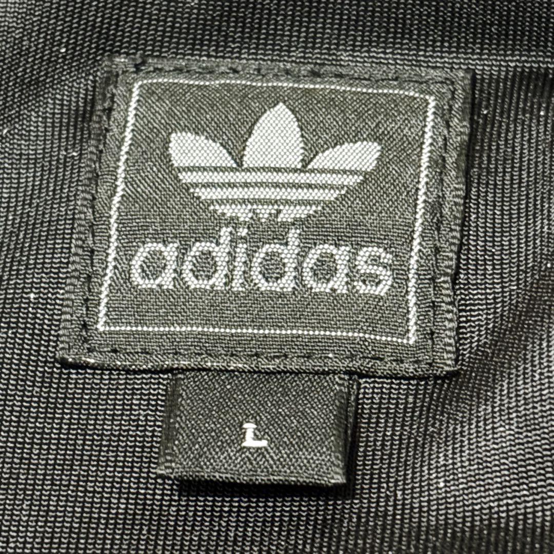 新品級✨adidas ベロア トラックジャケット 金 トレフォイル 黒 L 刺繍