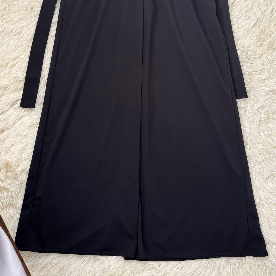 アドーア ドライタッチスムースオールインワンピース 38 レイヤード 黒 ロング