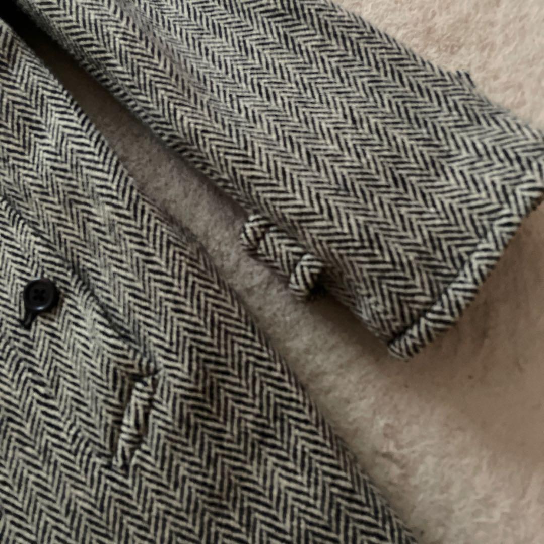 【極美品】ラルフローレン ヘリンボーン リバーシブル ウール ロングコート