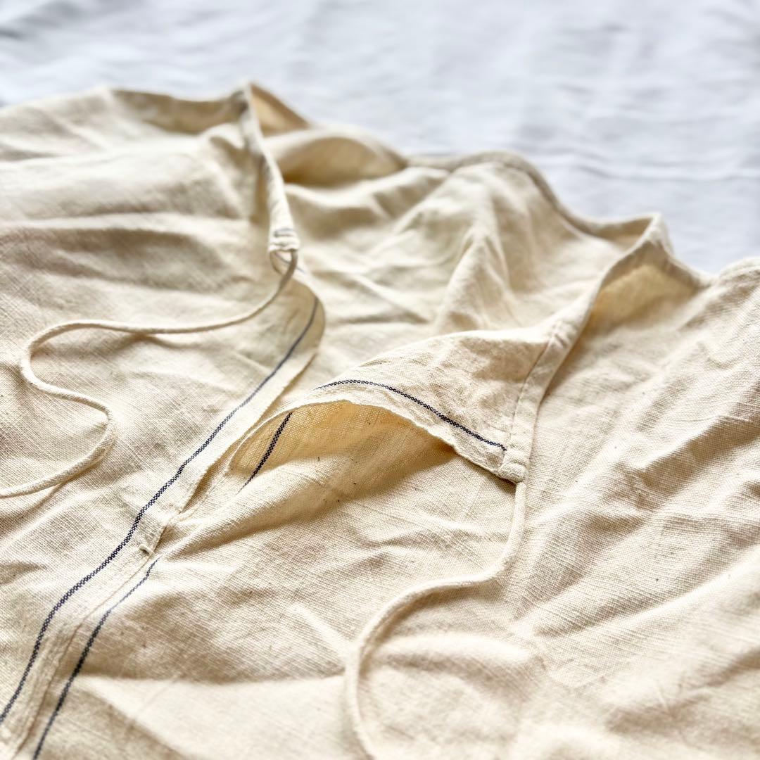 【新品タグ付】　45R カディコットンプルオーバー　R刺繍　コットン　ポンポン