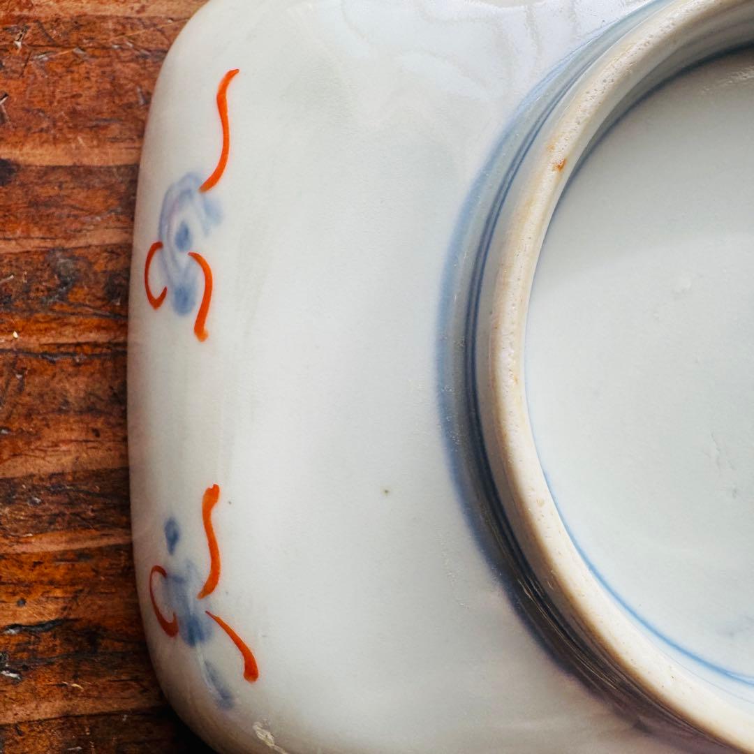 骨董皿　伊万里 錦手色絵 帆船　波　松竹梅文長皿　おまとめ