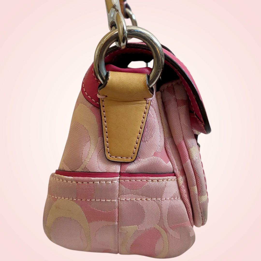 COACH コーチ SOHO ソーホー ショルダーバッグ シグネチャー ピンク