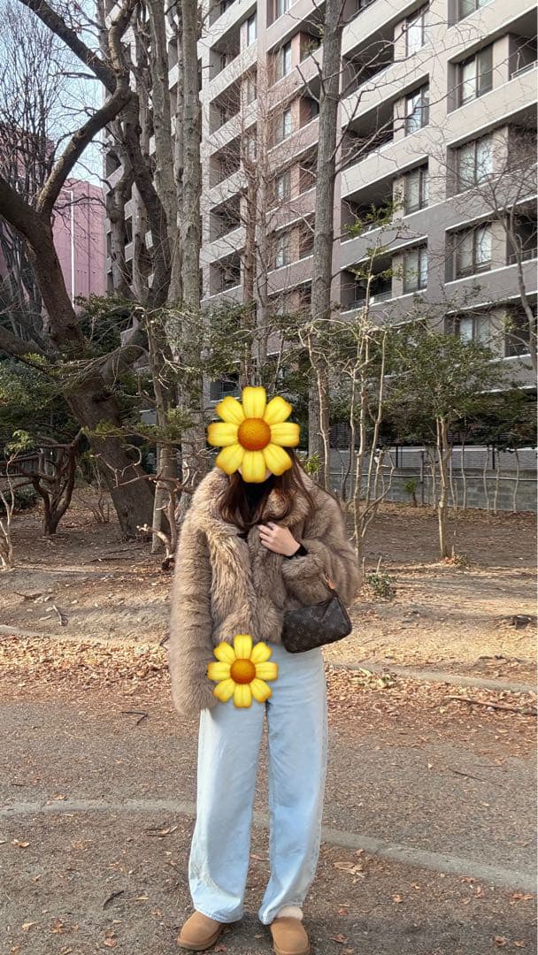 ショートフェイクファーコート　ZARA