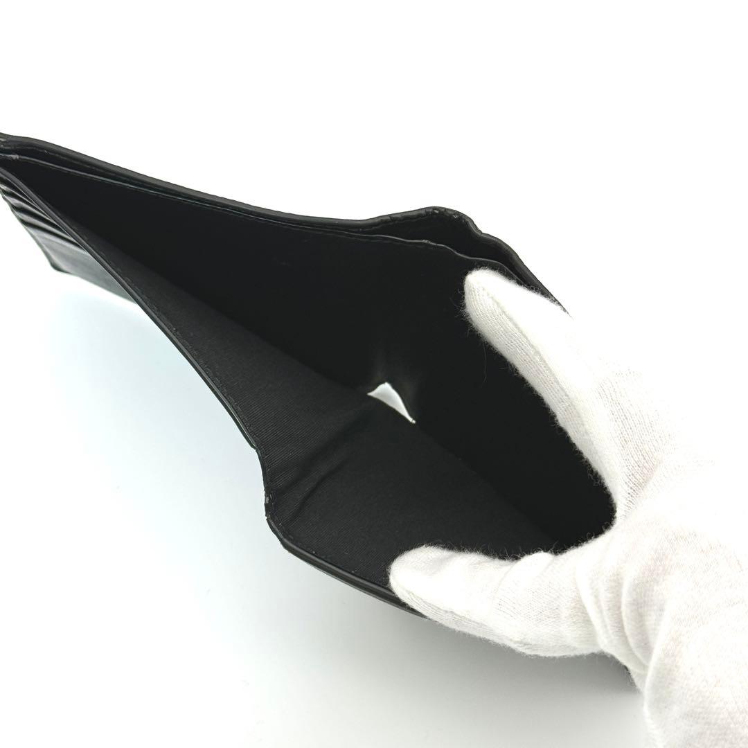 BALENCIAGA ロゴ 二つ折り 財布 コンパクト ブラック ホワイト 黒