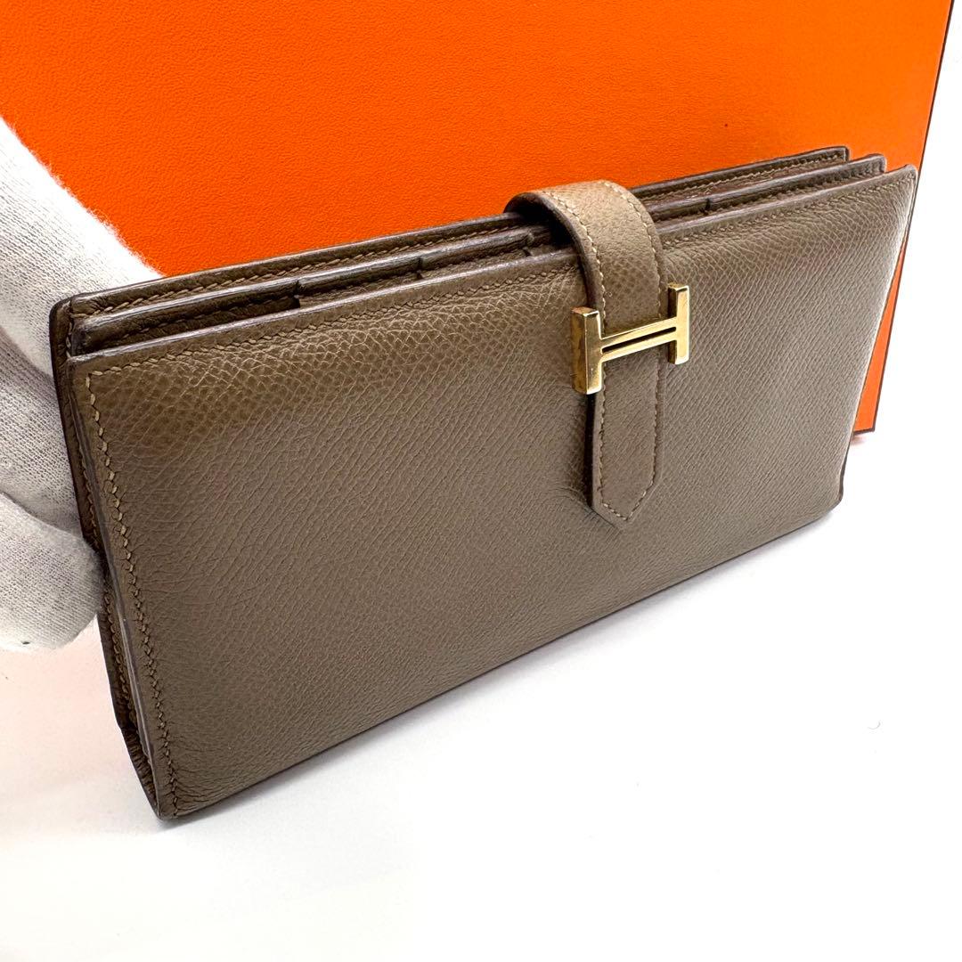 大人気✨HERMES エルメス　長財布　エトゥープ　箱付き　正規品