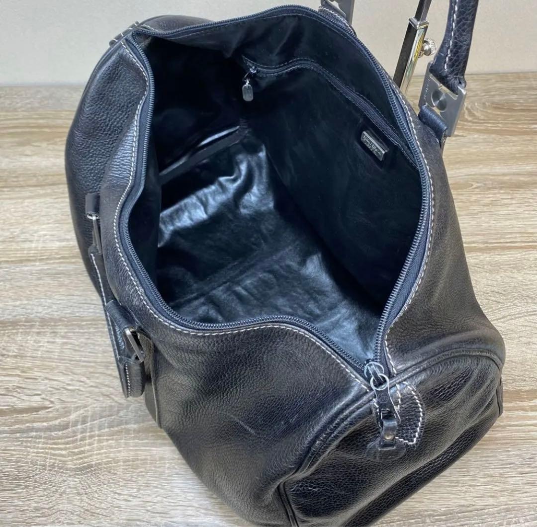 セラピアン　ボストンバック　ハンドバック　レザー　ブラック