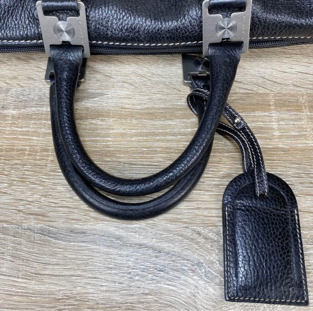 セラピアン　ボストンバック　ハンドバック　レザー　ブラック