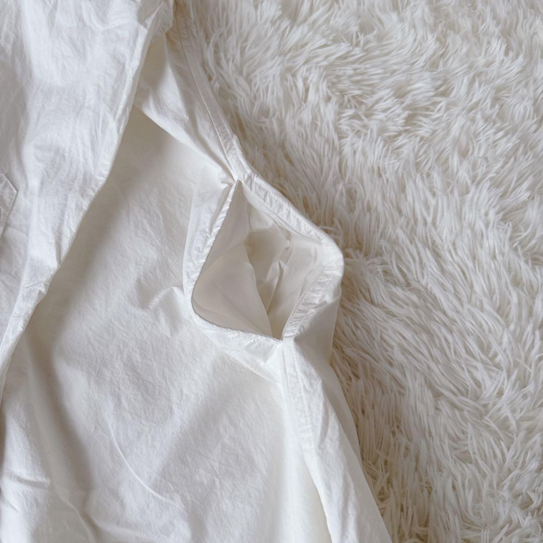 完売品✨美品✨かぐれ コットンシルクシャツワンピース バンドカラー ロング