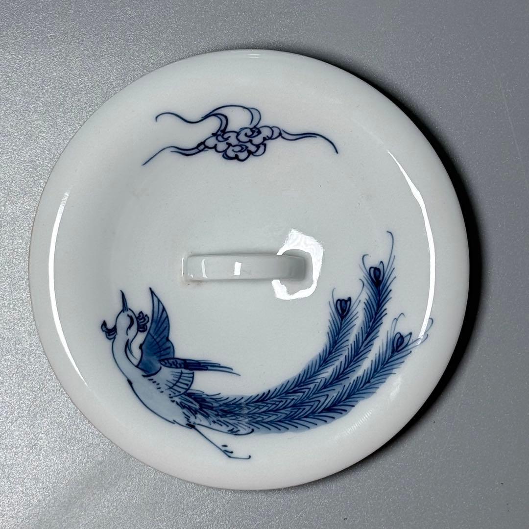 の*り様 佐賀県重要無形文化財指定　中村清六　作　染付鳳凰図水指　共箱　茶道具