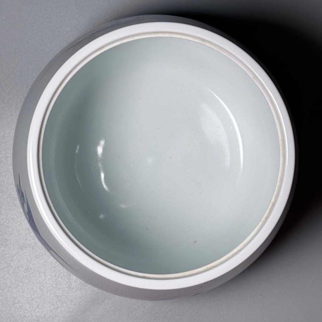 の*り様 佐賀県重要無形文化財指定　中村清六　作　染付鳳凰図水指　共箱　茶道具