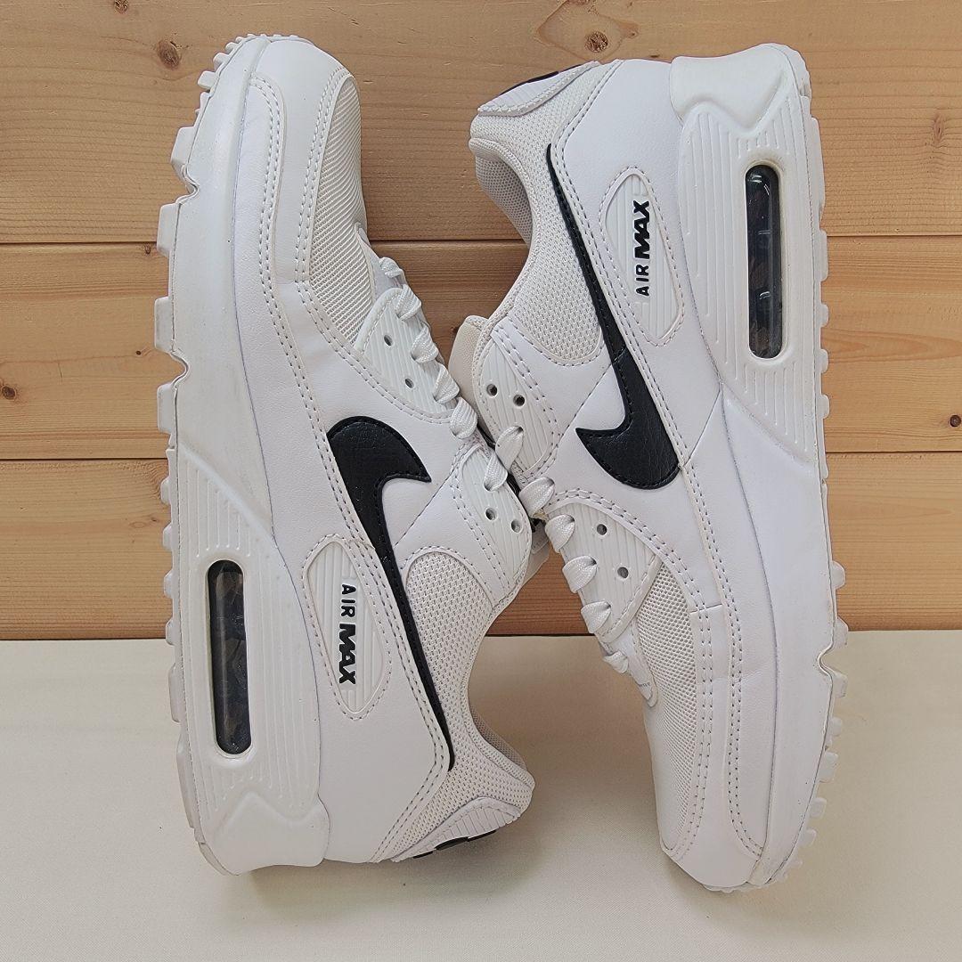 ナイキ ウィメンズ エアマックス 90 ホワイト/ブラック 25.5cm