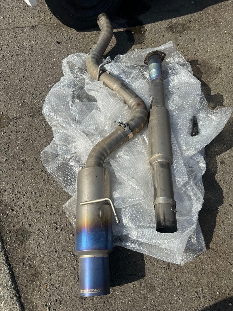 amuse R1チタン青炎　VAB/VAGマフラー1本だし