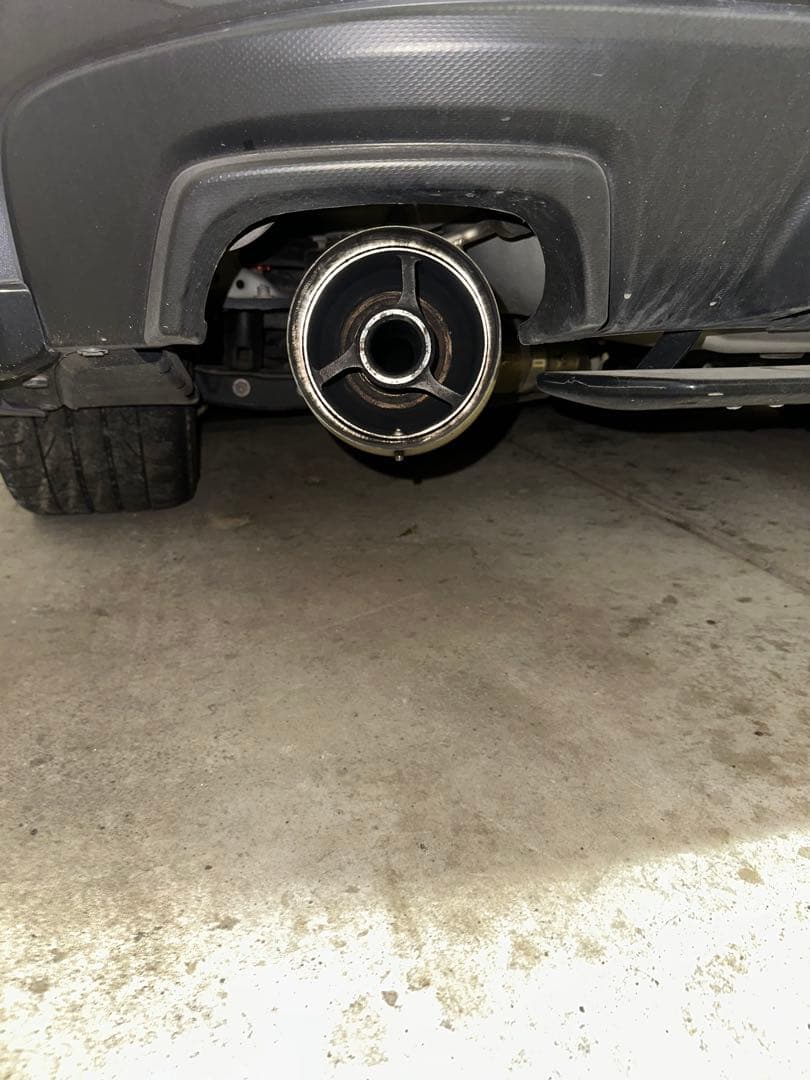 amuse R1チタン青炎　VAB/VAGマフラー1本だし