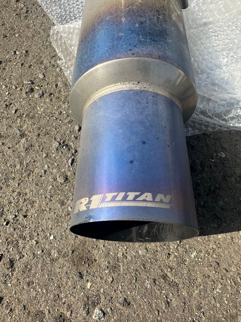 amuse R1チタン青炎　VAB/VAGマフラー1本だし