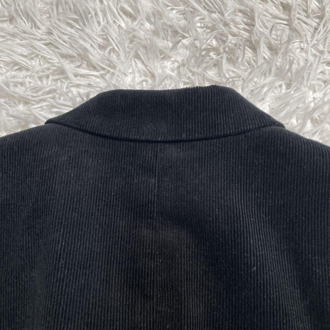 ナノユニバース　ダメリーノ コーデュロイ　スーツ　セットアップ　ブラック　L