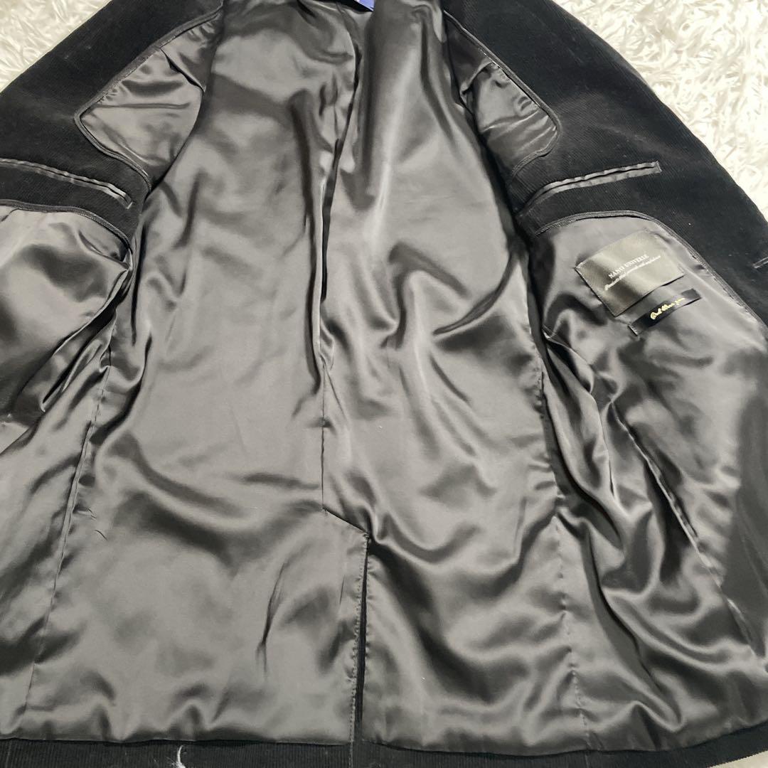 ナノユニバース　ダメリーノ コーデュロイ　スーツ　セットアップ　ブラック　L