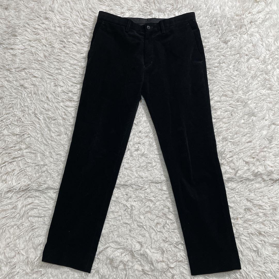 ナノユニバース　ダメリーノ コーデュロイ　スーツ　セットアップ　ブラック　L