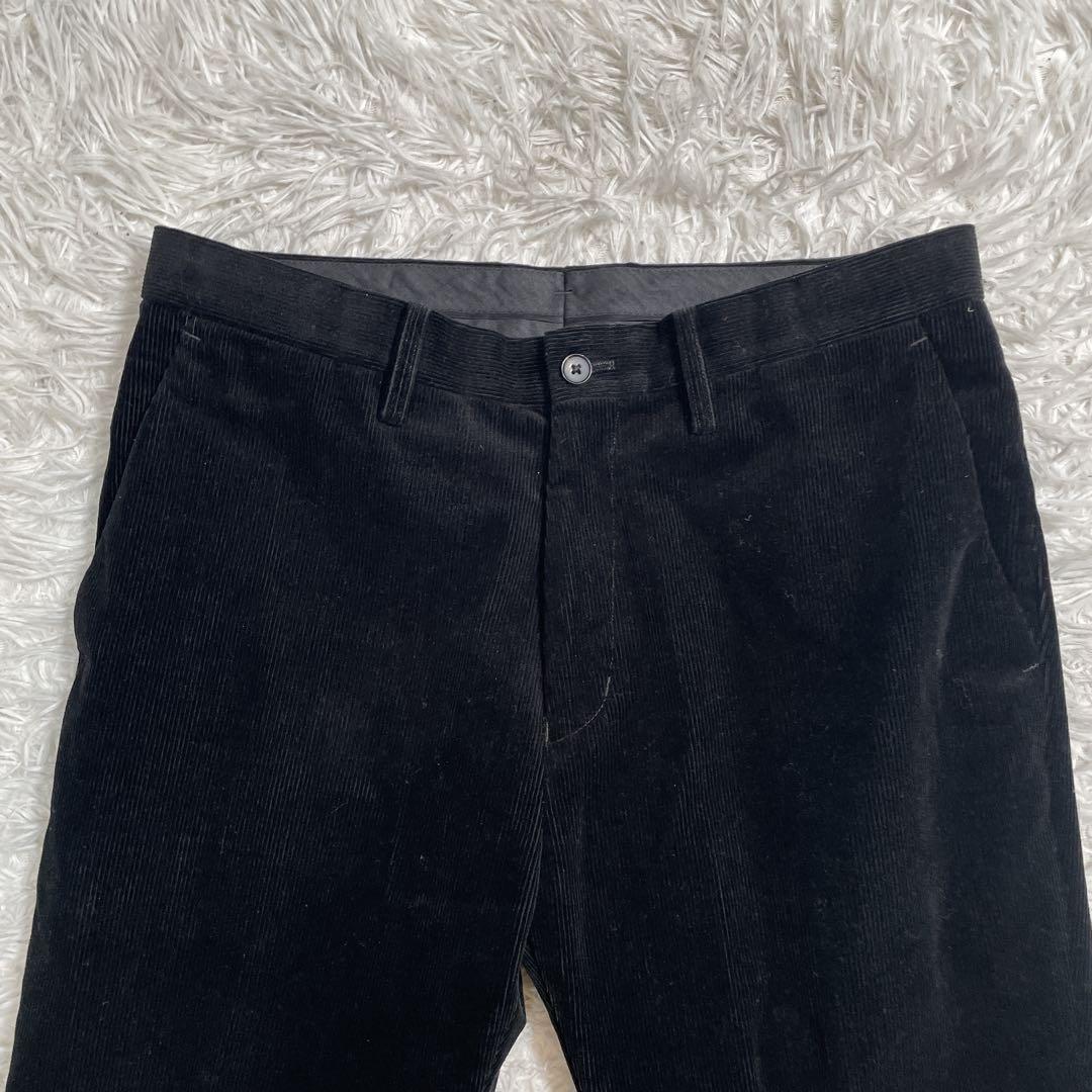 ナノユニバース　ダメリーノ コーデュロイ　スーツ　セットアップ　ブラック　L