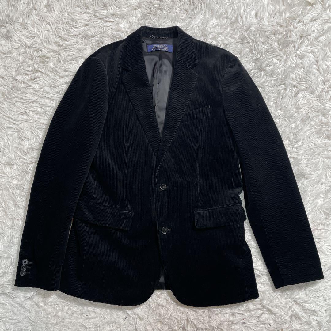 ナノユニバース　ダメリーノ コーデュロイ　スーツ　セットアップ　ブラック　L