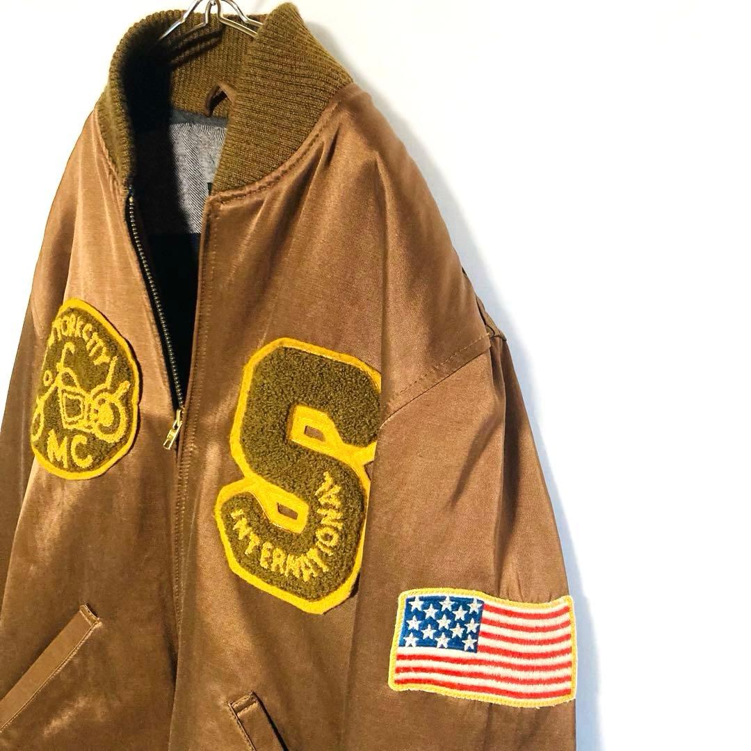 Schott ナイロンツイル フライトジャケット ワッペン 短丈 S（M相当）