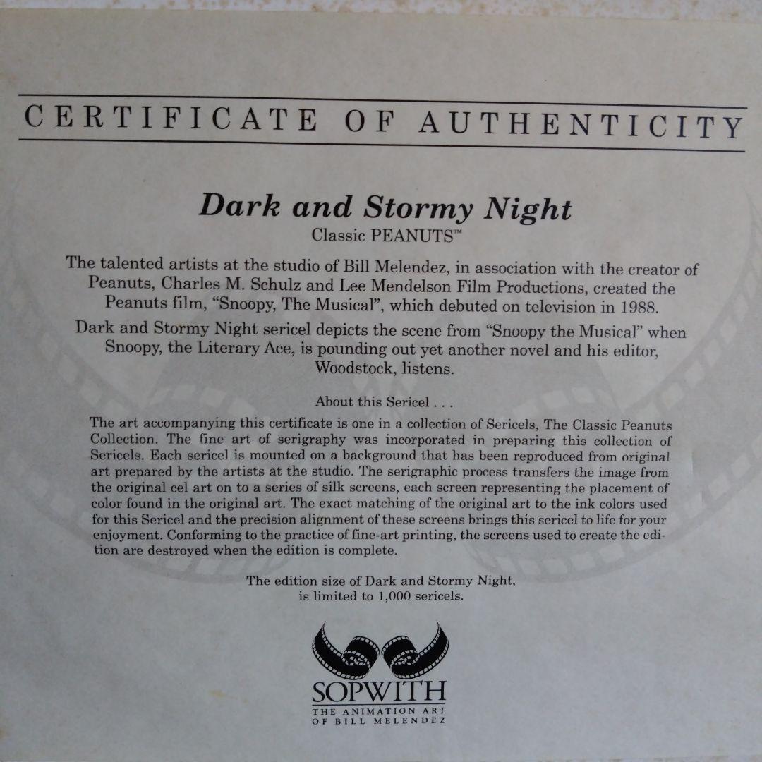 SNOOPY✵ IT was a dark and stormy night…✵