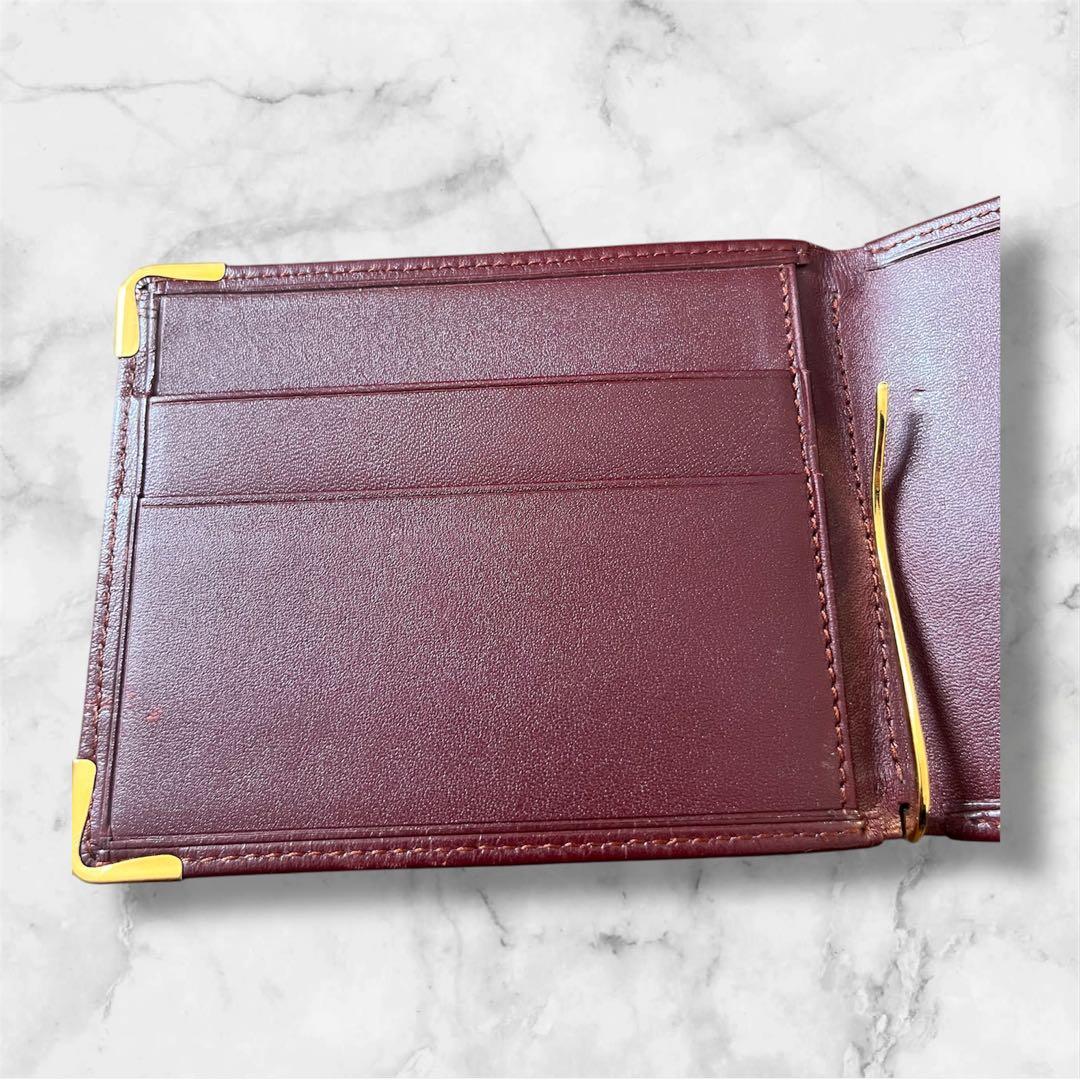 Cartier マスト ドゥ カルティエ マネークリップ 二つ折り カード入れ