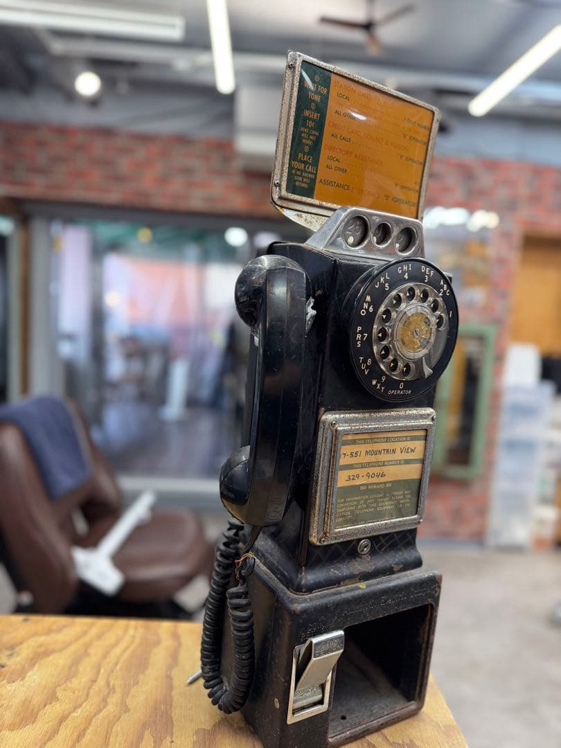 ヴィンテージ 公衆電話 ダイヤル式