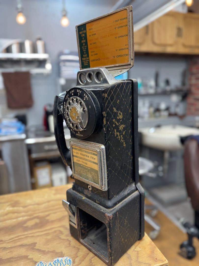 ヴィンテージ 公衆電話 ダイヤル式