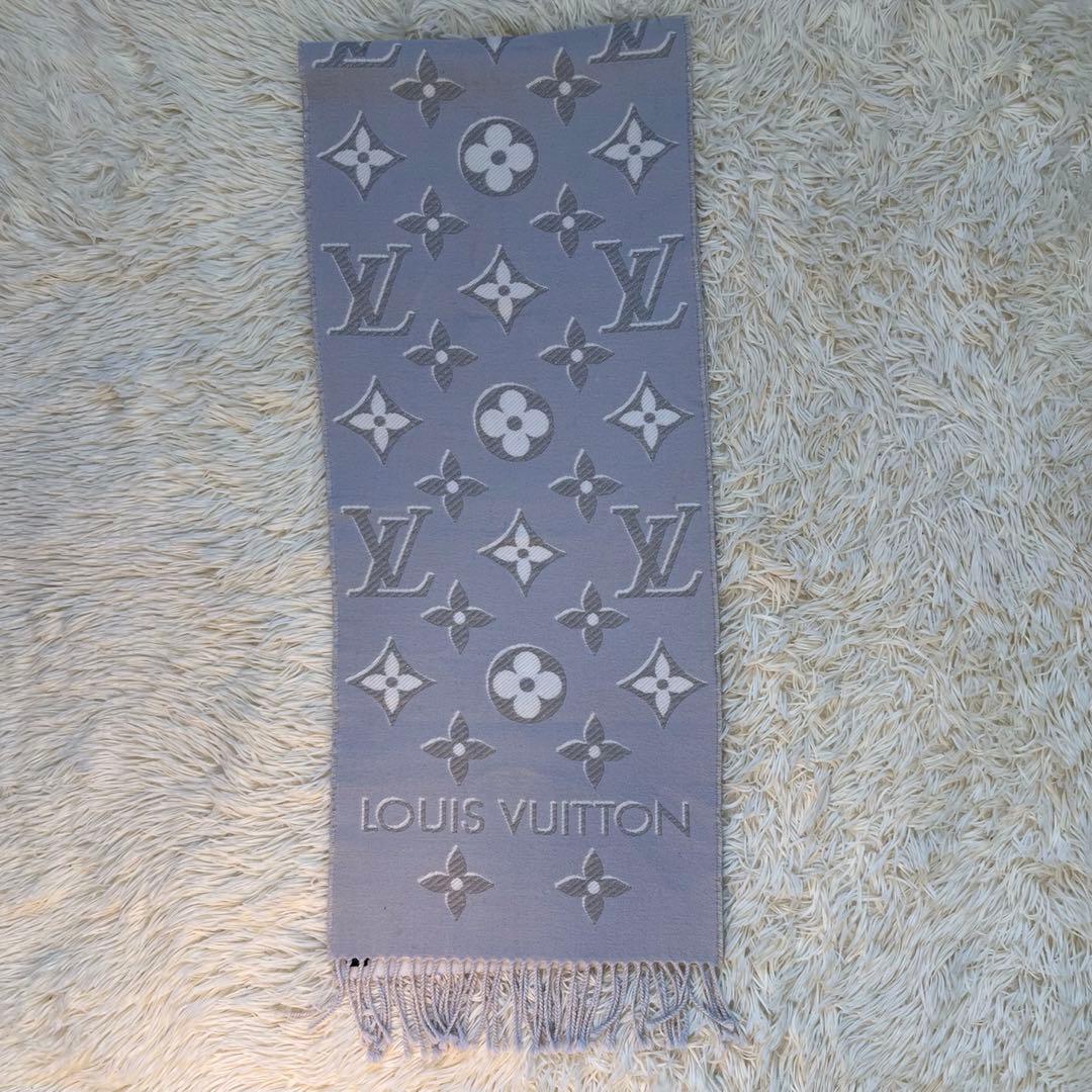 【美品】ルイヴィトン マフラー LVエセンシャル シャイン モノグラム