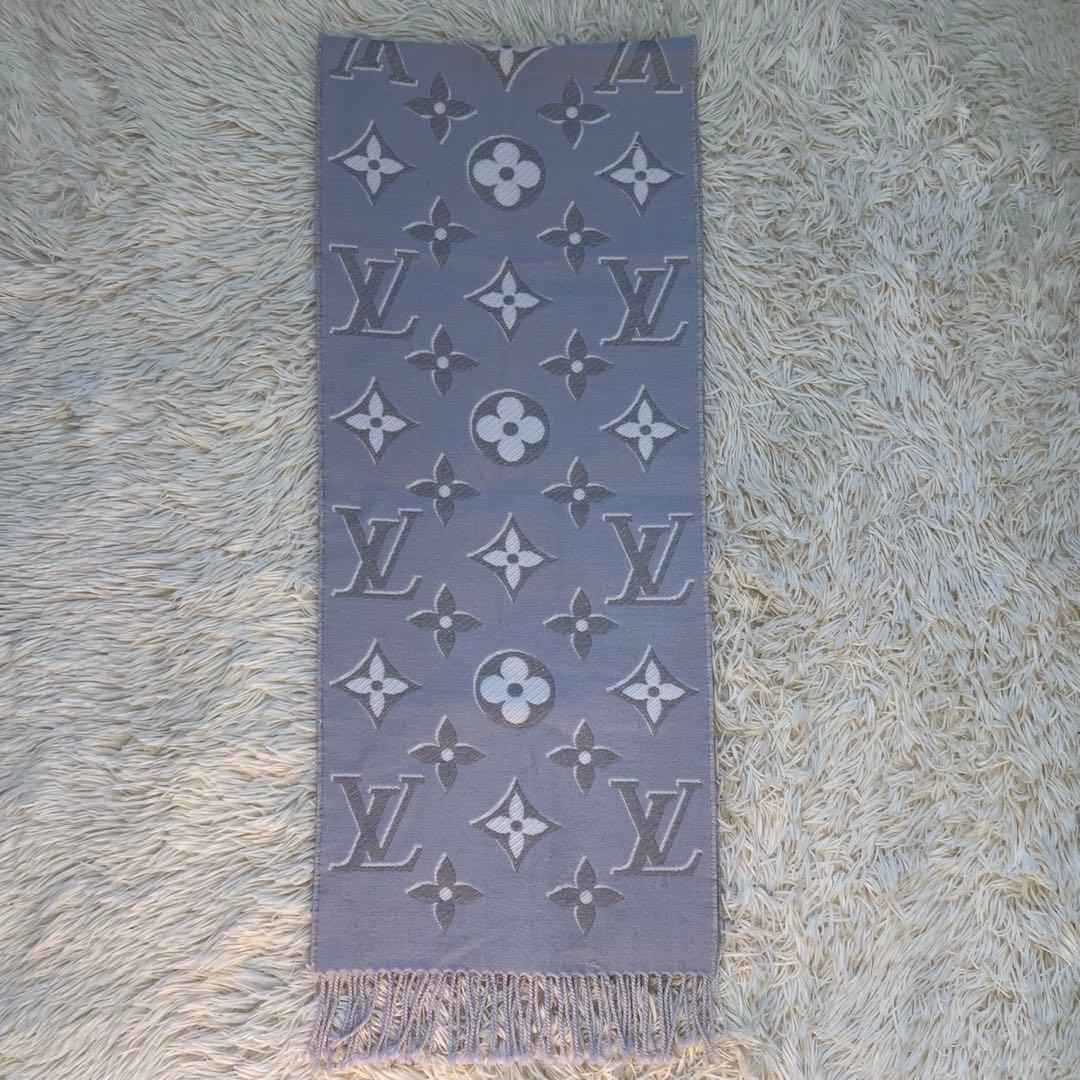 【美品】ルイヴィトン マフラー LVエセンシャル シャイン モノグラム