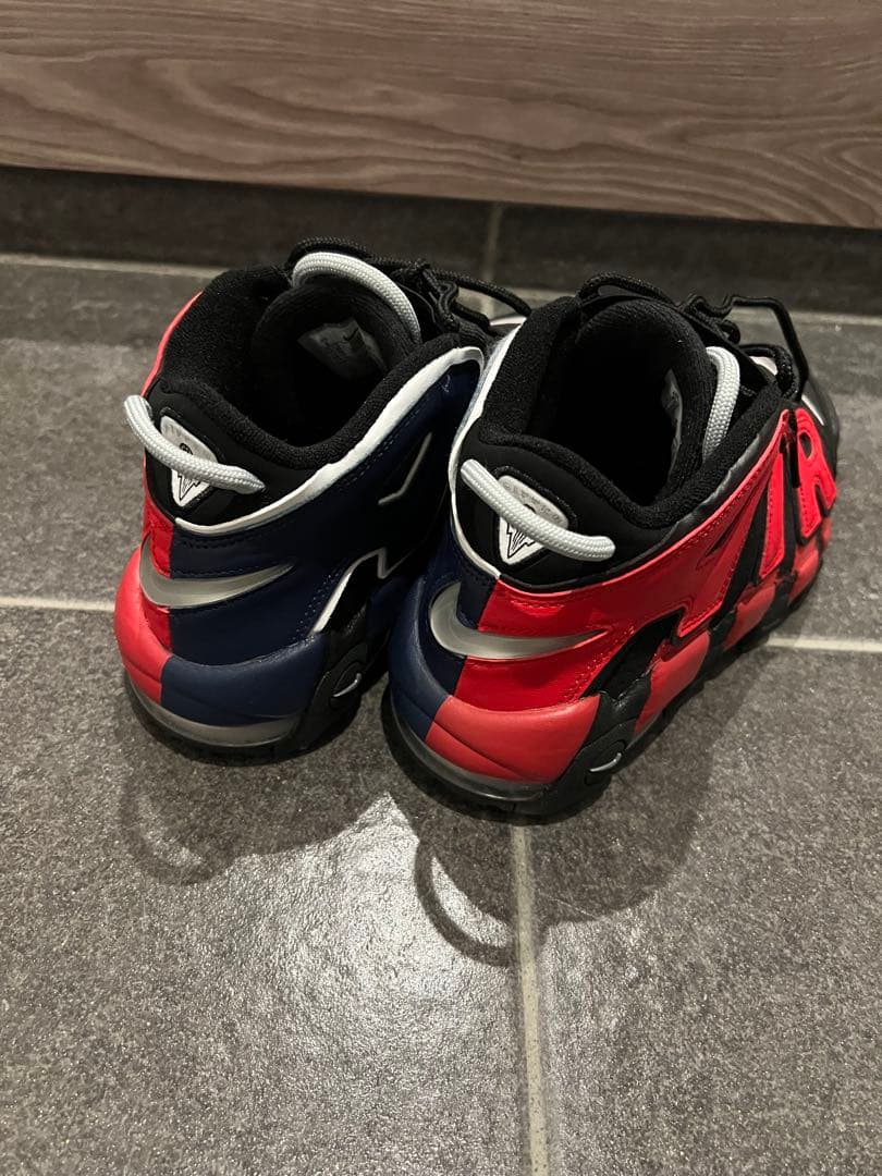 Nike Air More Uptempo 黒/赤/青 24cm