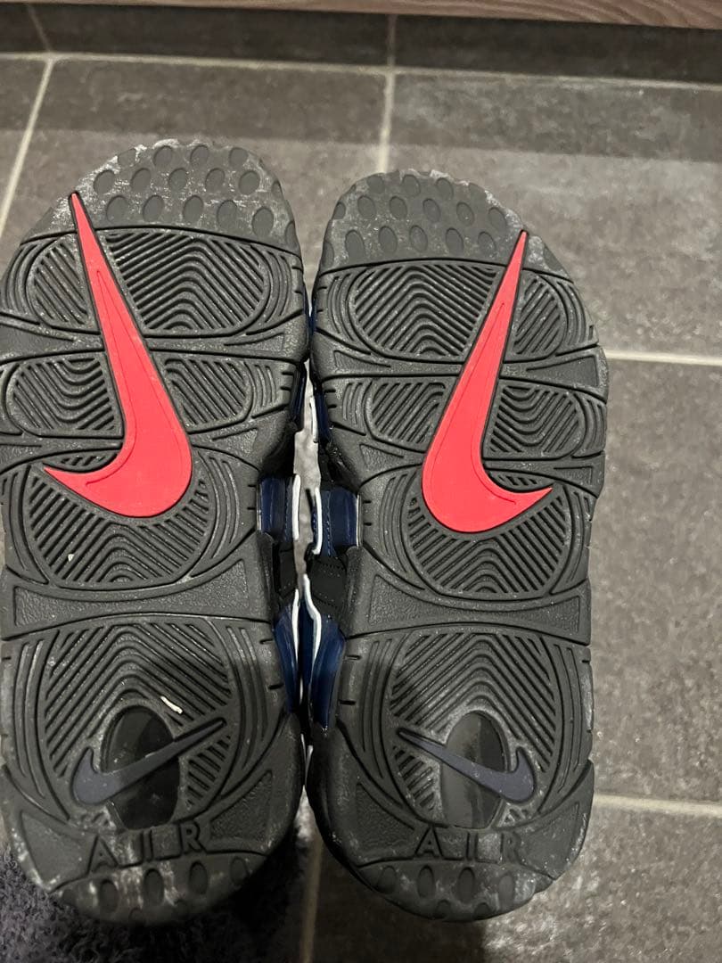 Nike Air More Uptempo 黒/赤/青 24cm